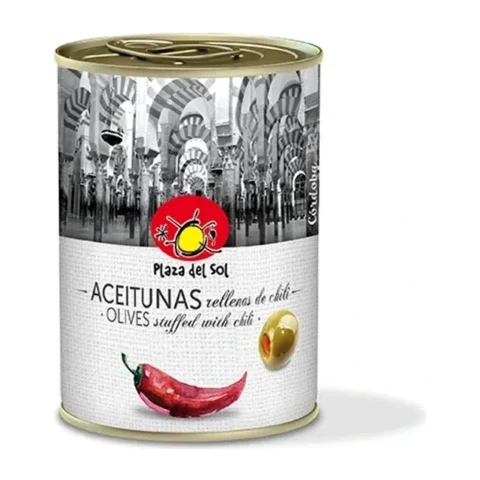 Plaza del Sol Оливки с перцем чили 280 г