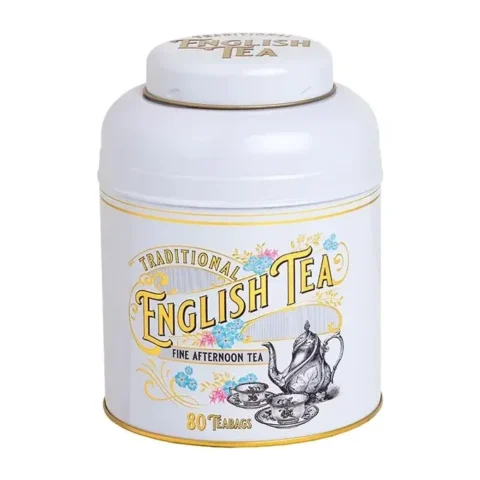 English Tea Чёрный чай в кремовой винтажной в упаковке 80 пакетиков