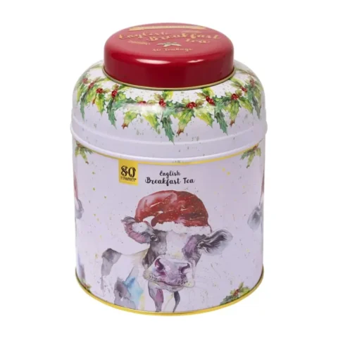 English Tea Чёрный чай рождественская корова в упаковке 80 пакетиков