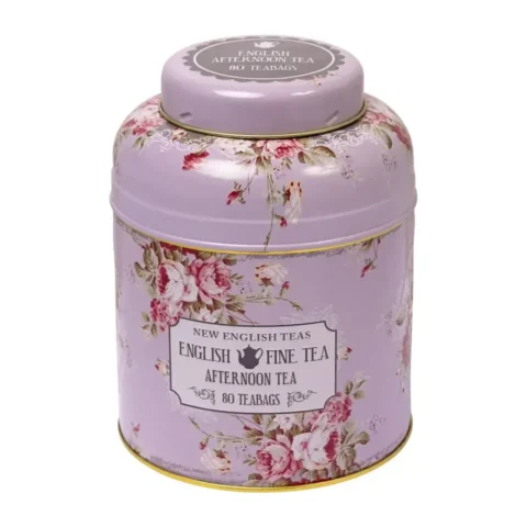 English Tea Чёрный чай цветочный в лавандовой винтажной в упаковке 80 пакетиков