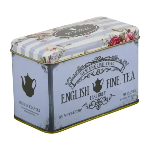 English Tea Чёрный чай цветочный в голубой упаковке 40 пакетиков