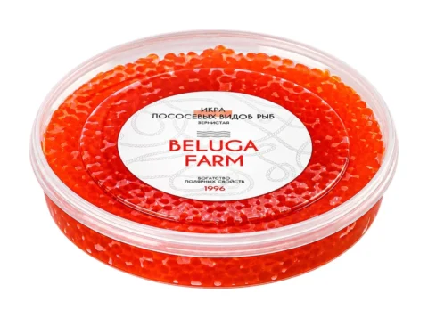 Beluga Farm Икра лососевая в пластиковой банке 200 г